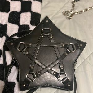 Black Star-Shaped Women's Bag